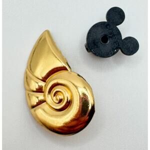 Little Mermaid Ariel Gold Nautilus Shell Icon Individual Disney Park Trading Pin
